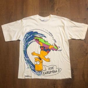 NEVER WORN VINTAGE BART SIMPSON Crop Single Stitch
